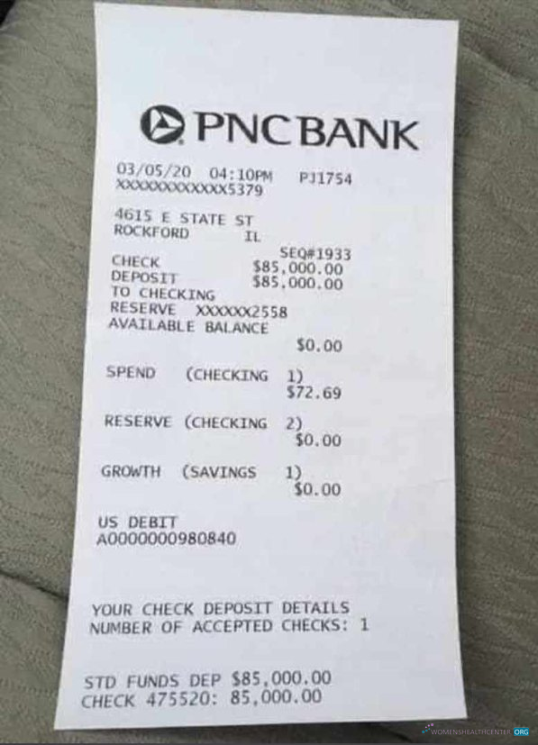 Download USA PNC bank payment receipt Photoshop template